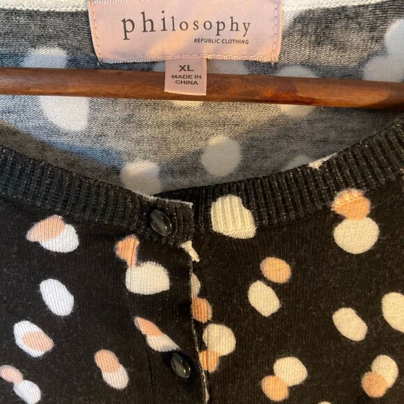 Philosophy Polka Dot Soft Romance Cardigan XL. - Picture 12 of 12